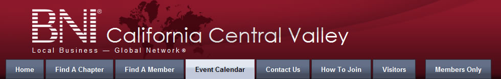 BNI California Central Valley Events Calendar