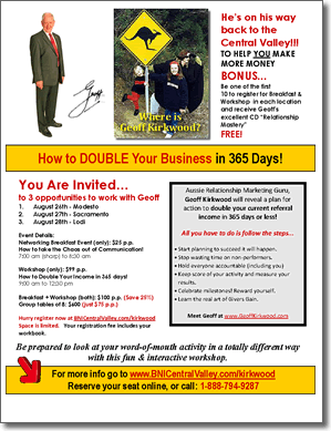 GEOFF KIRKWOOD REGIONAL BUSINESS BUILDING EVENTS